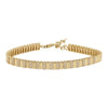 TORIE Gold Fluted Pattern Diamond Bracelet