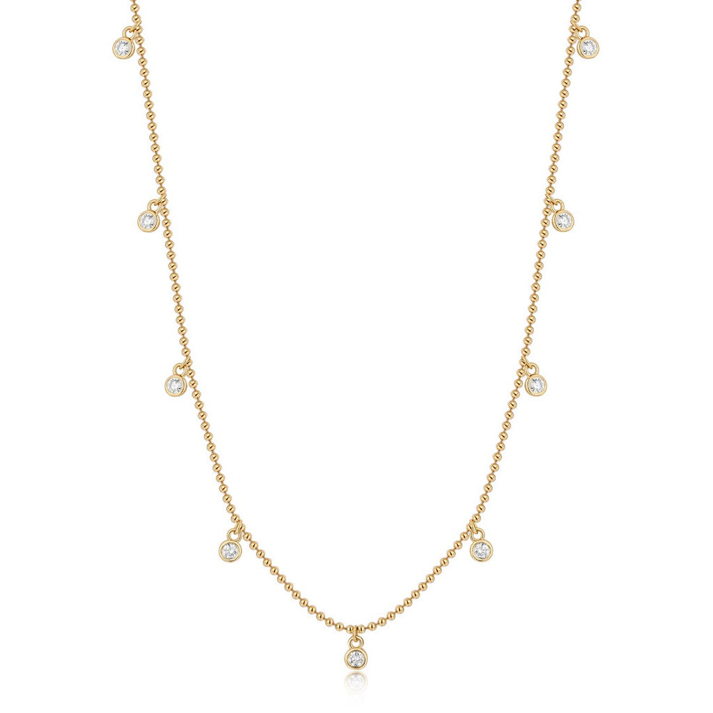 LIZZIE DIAMOND BEZEL STATION NECKLACE
