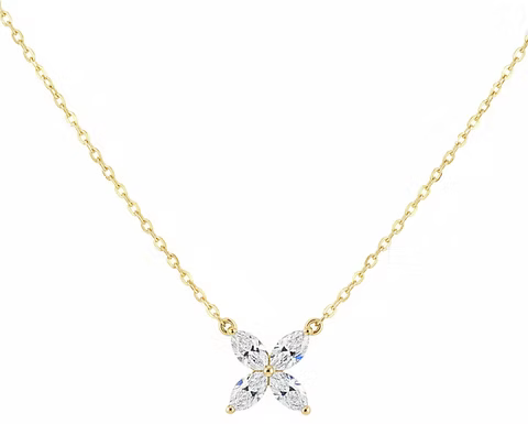 FLORA FLORAL DIAMOND NECKLACE