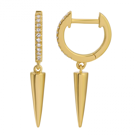 IDA SPIKE DROP HUGGIE EARRINGS - FROM FINE TO FAUX