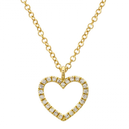 MARA  DIAMOND OPEN  HEART NECKLACE