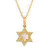 EVIE MOTHER OF PEARL STAR OF DAVID NECKLACE