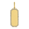 CODY GOLD - DIAMOND  ID TAG -CHARM
