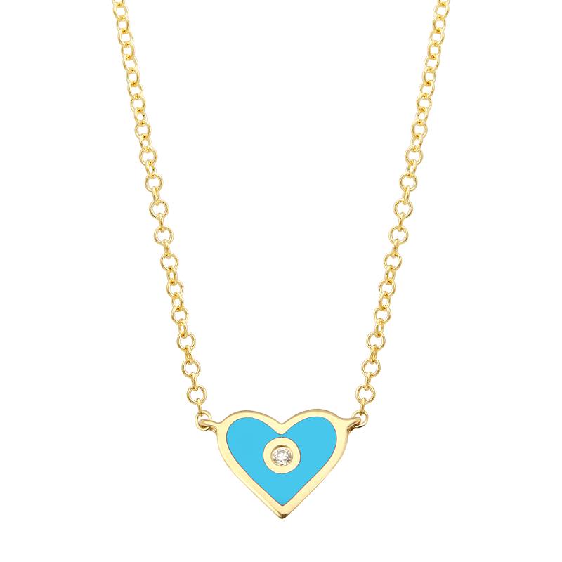 MIA Enamel Heart Necklace