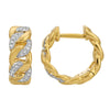 KRISTY  DIAMOND LINK HUGGIE  EARRINGS