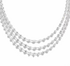 SAREE MULTI SHAPE THREE ROW  BEZEL NECKLACE
