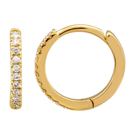 BEA PAVE HUGGIE EARRINGS