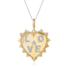 LOVE  FLUTED HEART NECKLACE