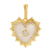 MILA MOTHER OF PEARL FLUTED HEART CHARM