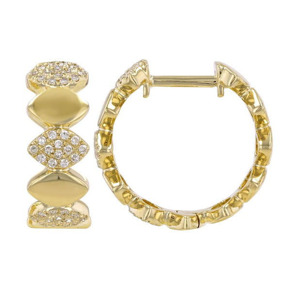 VIOLA OVAL PATTERNED SHAPED EARRINGS