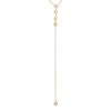 BECKY DIAMOND BEZEL DROP LARIAT NECKLACE