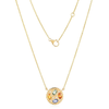 BIANCA DIAMOND + MULTI SAPPHIRE DISC NECKLACE