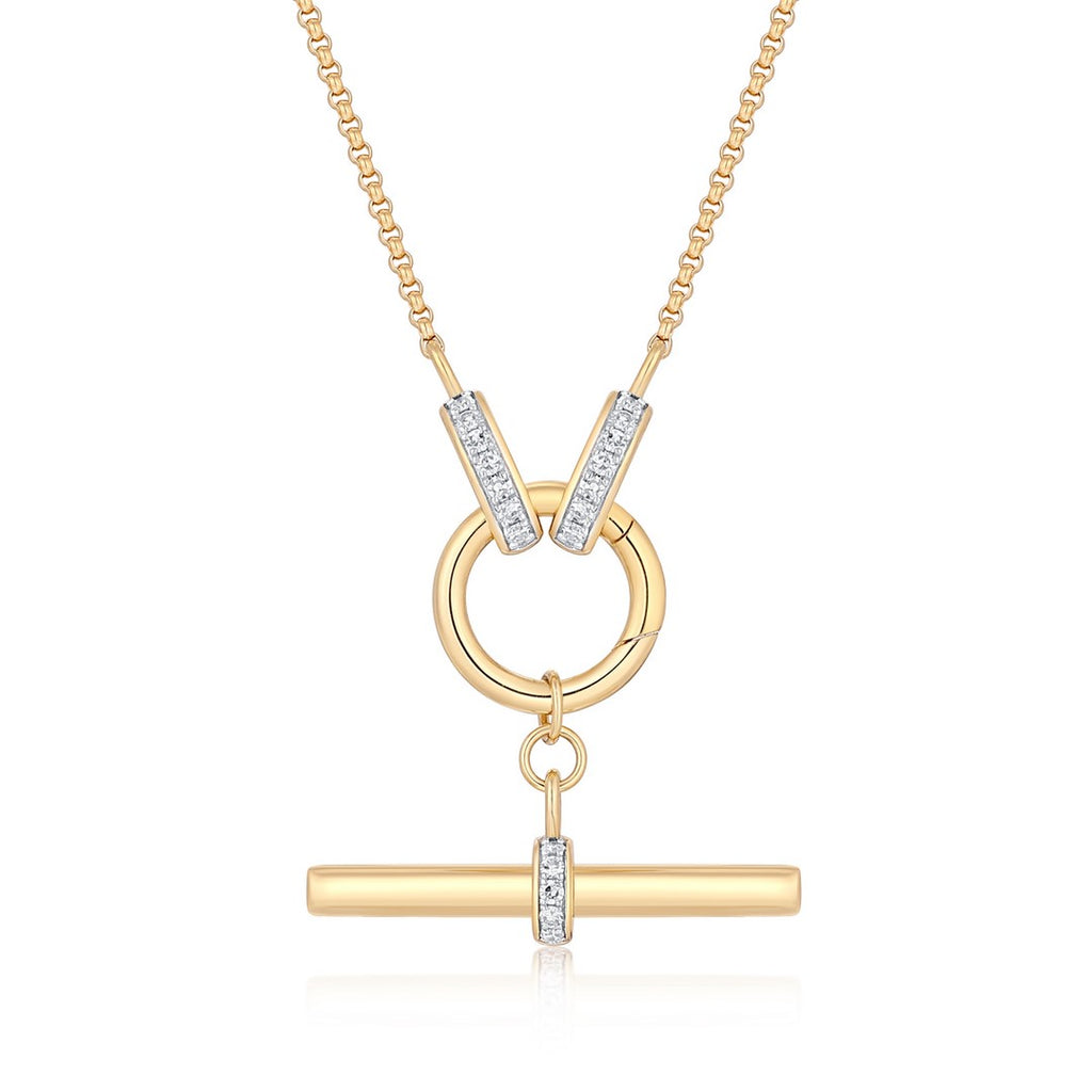 STARR  DIAMOND ACCENT TOGGLE PENDANT NECKLACE DIAMOND ACCENT TOGGLE PENDANT NECKLACE