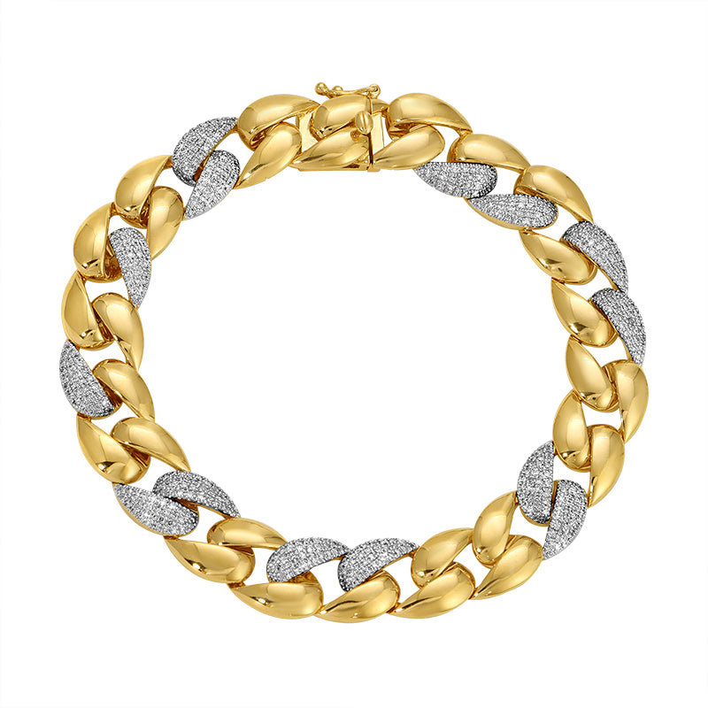 LILLA DIAMOND LEAF PATTERN BRACELET