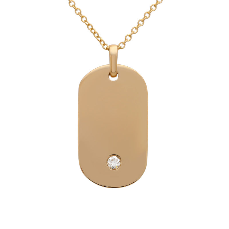 IRA - ENGRAVABLE ID Tag Necklace