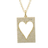 FIFI Rectangle HEART Necklace