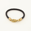 JOURNEY Single Wrap ROPE Bracelet with Matte Brass Brummels + NAVY