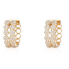 SOLIE DOUBLE PAVE CIRCLE HUGGIES