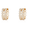 SOLIE DOUBLE PAVE CIRCLE HUGGIES