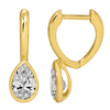 CHLOE PEAR BEZEL DROP EARRINGS