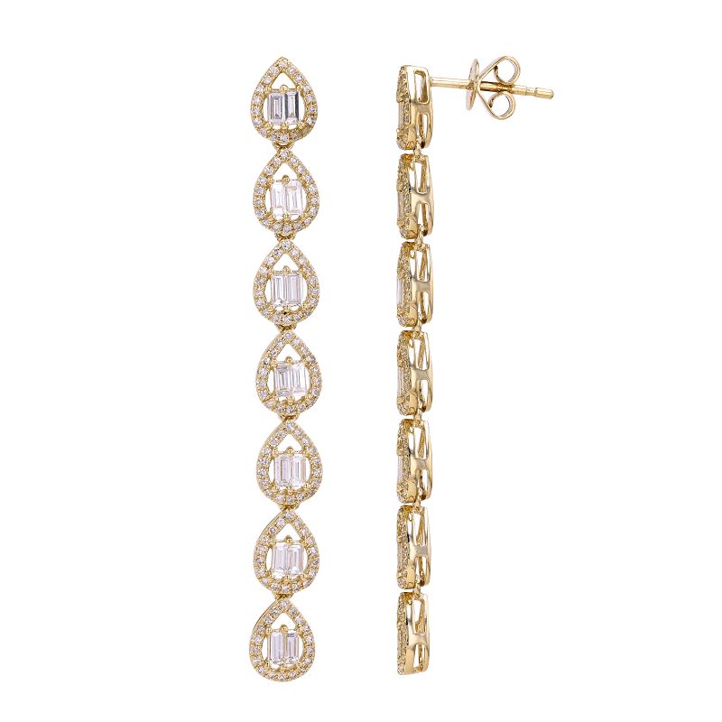 JANE PEAR DIAMOND DROP EARRINGS