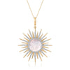 LEAH MOTHER OF PEARL BURST DISC  NECKLACE