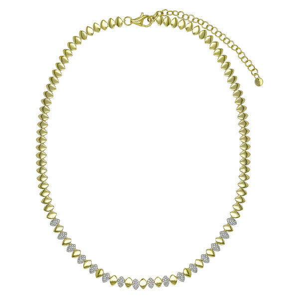 VIV OVAL SHAPED PATTERN DIAMOND NECKLACE