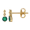 NIKKI Emerald+ Diamond Stud  Earrings