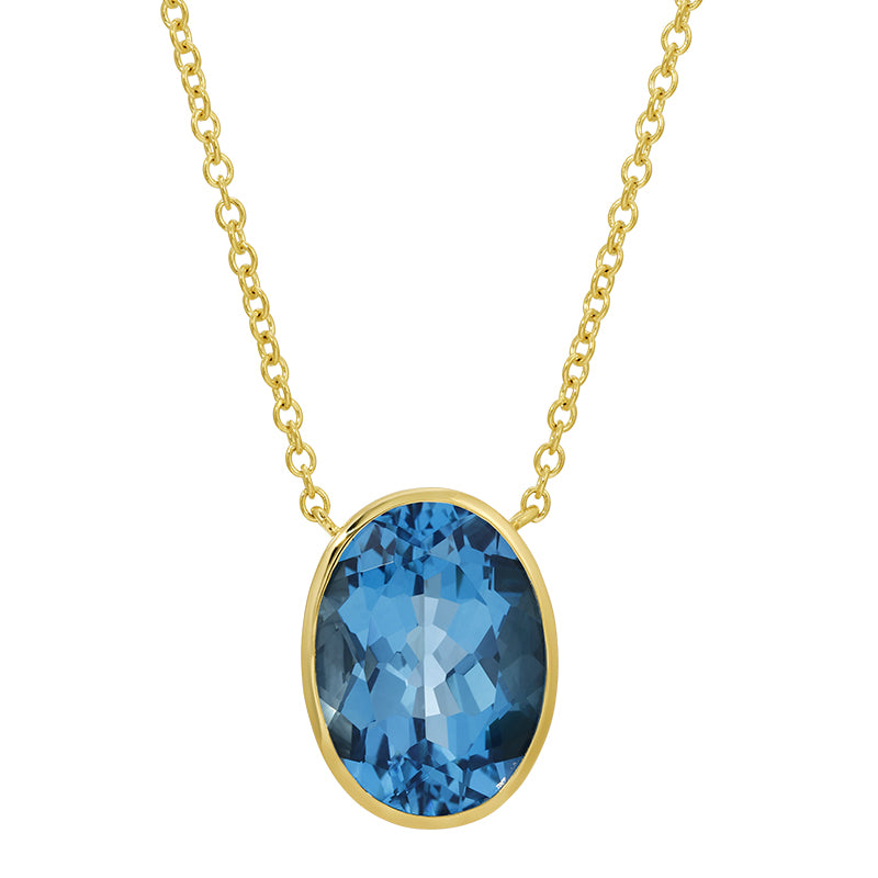 CARLIE RAE BLUE TOPAZ NECKLACE