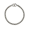 ASHER ROUND BEAD MARINER LOCK CHAIN BRACELET - 8"