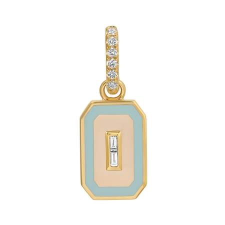 ABIGAIL RECTANGLE  ENAMEL CHARM