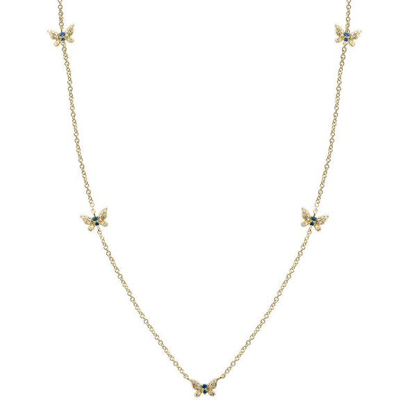 BUTTERFLY STATIONED NECKLACE - PARTY OF 5