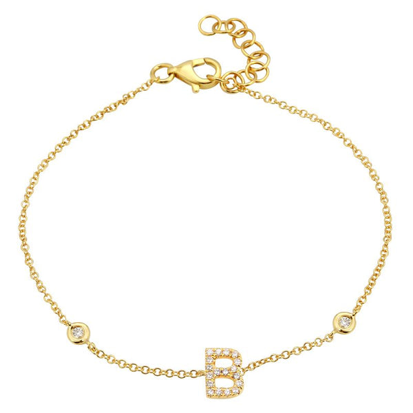 Diamond Initial Bracelet