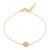 ELLY GOLD SMILEY FACE BRACELET