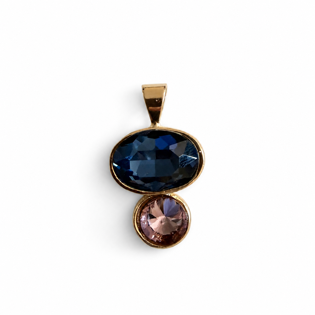 ASHE BLUE /AMYTHEST DROP PENDANT