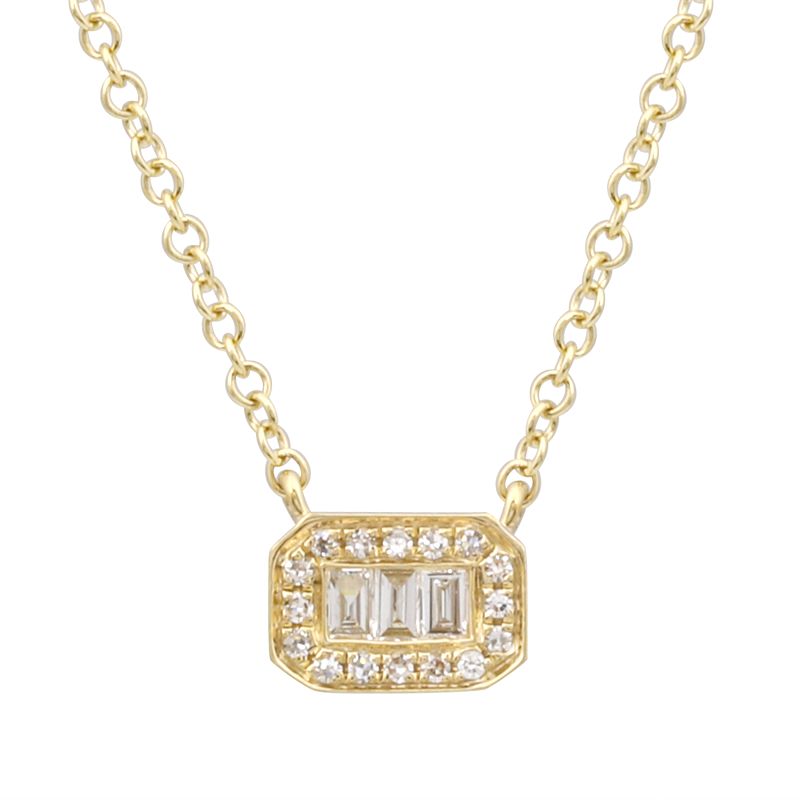 DYLAN DIAMOND RECTANGLE NECKLACE