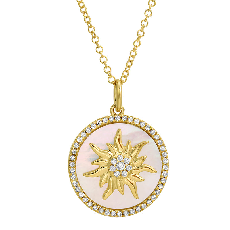 CC SUN BURST MOTHER OF PEARL NECKLACE – shopallisondaniel.com