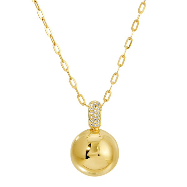 ASPEN GOLD BALL DROP NECKLACE