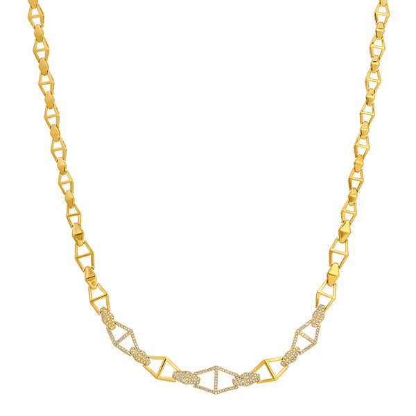 NIKKI GEOMETRIC LINK NECKLACE