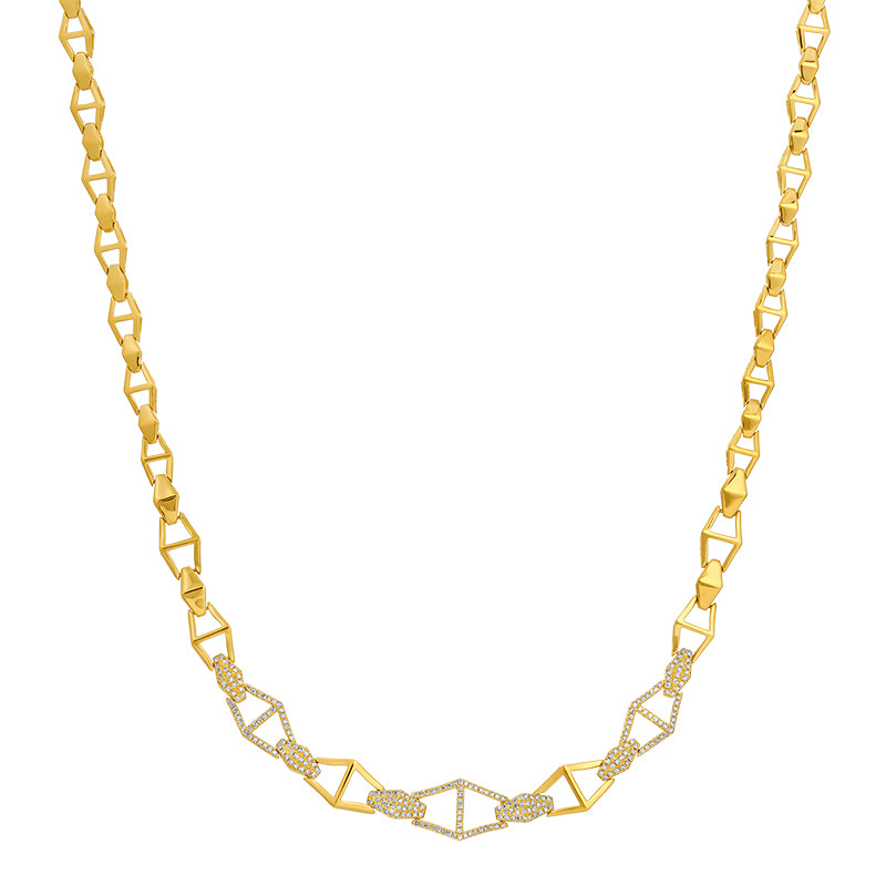 NIKKI GEOMETRIC LINK NECKLACE