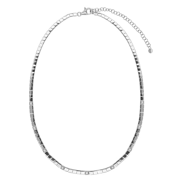 MAYSEN SQUARE MOUNT GOLD + DIAMOND NECKLACE