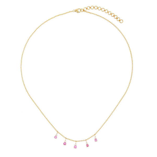 FELICIA PINK DIAMOND DROP NECKLACE