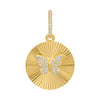 AURA FLUTED BUTTERFLY DISC NECKLACE