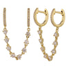 RACHEL DIAMOND DOUBLE HUGGIE EARRINGS