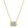 SLOANE EMERALD BEZEL NECKLACE
