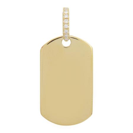 PIPPA RECTANGLE TAG ENGRAVABLE  NECKLACE