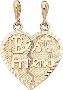 BEST FRIENDS FOREVER HEART CHARMS