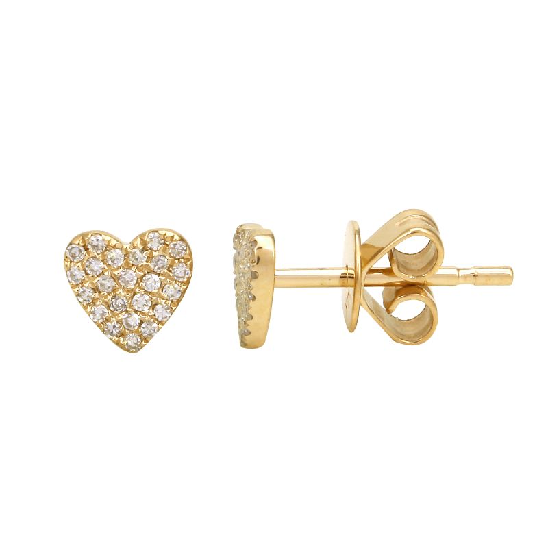 KACEY  HEART STUD EARRINGS