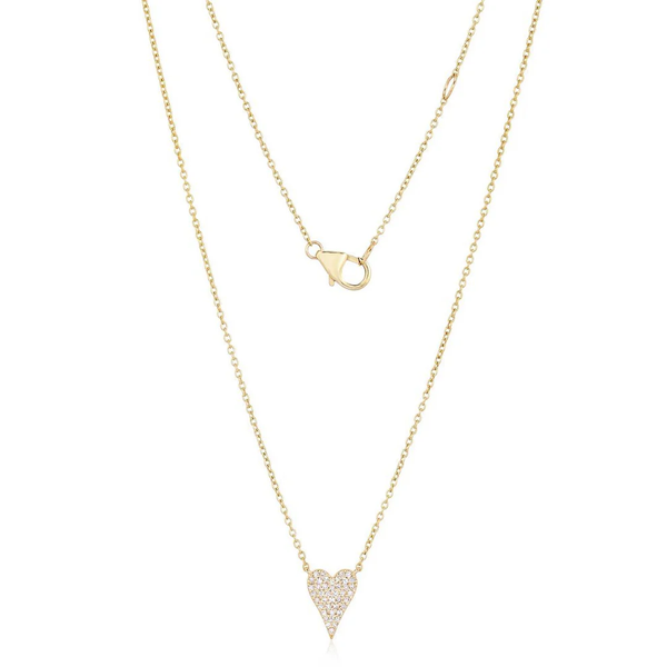 AVERY PAVE HEART NECKLCE