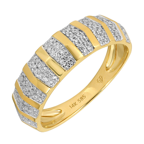 ERICA STRIPED  DIAMOND RING